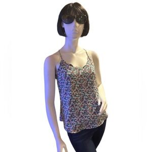 J. Crew Spaghetti Straps Floral Scalloped Top Size 2